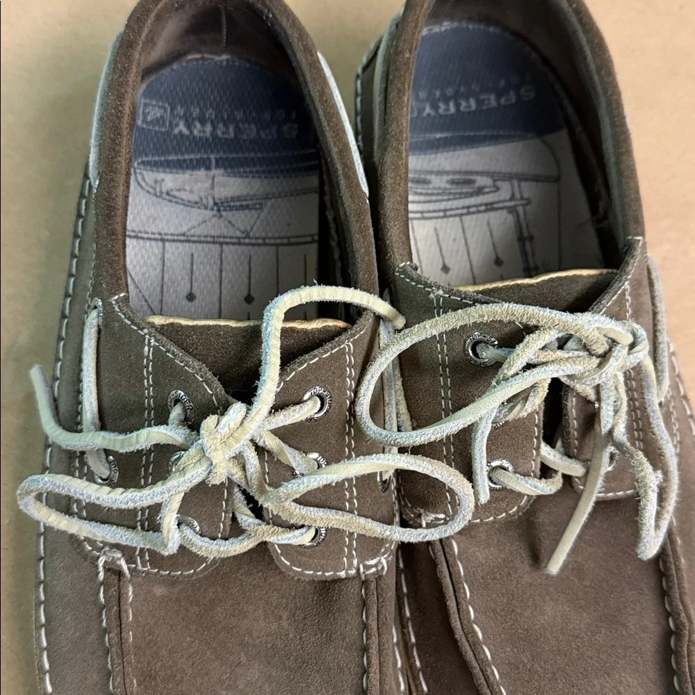 SPERRY Tan Suede Leather Boat Shoes - Men’s US Size 9.5 M